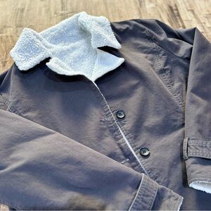 Gray Sherpa-Lined Women’s Jacket
